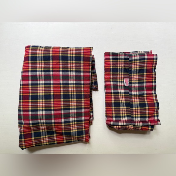 VTG RALPH LAUREN Kennebunkport Madras Plaid (1) Flat Twin Sheet & (1) Pillowcase - Picture 1 of 4